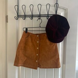 Suede Mini Skirt
